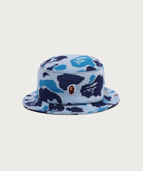 A BATHING APE(アベイシングエイプ)の「ONE POINT ABC CAMO JACQUARD KNIT BUCKET HAT(ハット・メンズ・ピンク/ブルー/グリーン・MEDIUM/LARGE)」の3枚目の写真