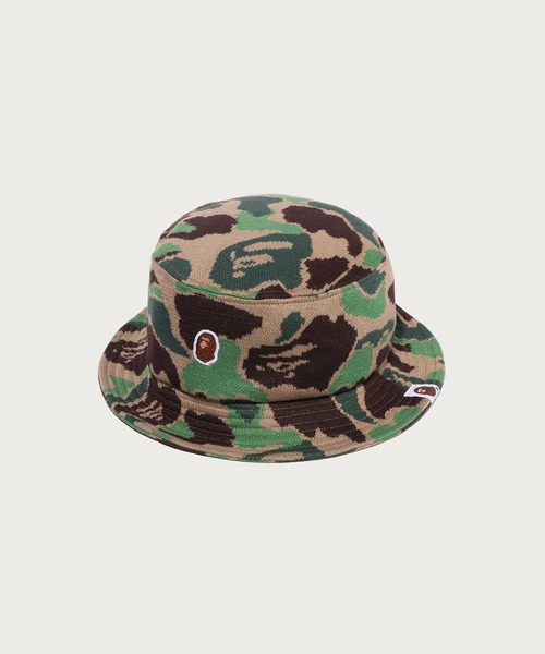A BATHING APE(アベイシングエイプ)の「ONE POINT ABC CAMO JACQUARD KNIT BUCKET HAT(ハット・メンズ・ピンク/ブルー/グリーン・MEDIUM/LARGE)」の4枚目の写真