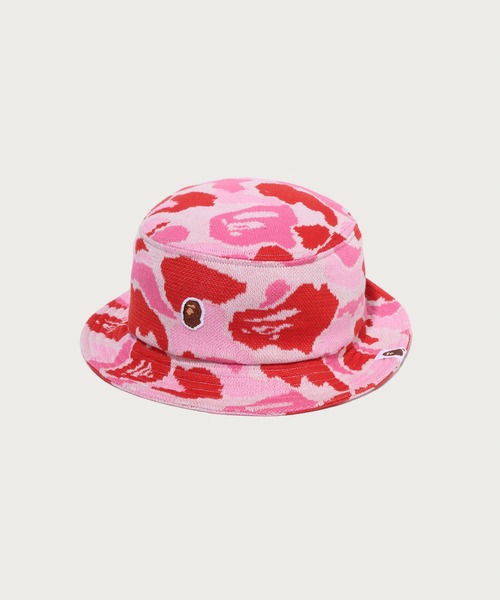 A BATHING APE(アベイシングエイプ)の「ONE POINT ABC CAMO JACQUARD KNIT BUCKET HAT(ハット・メンズ・ピンク/ブルー/グリーン・MEDIUM/LARGE)」の6枚目の写真