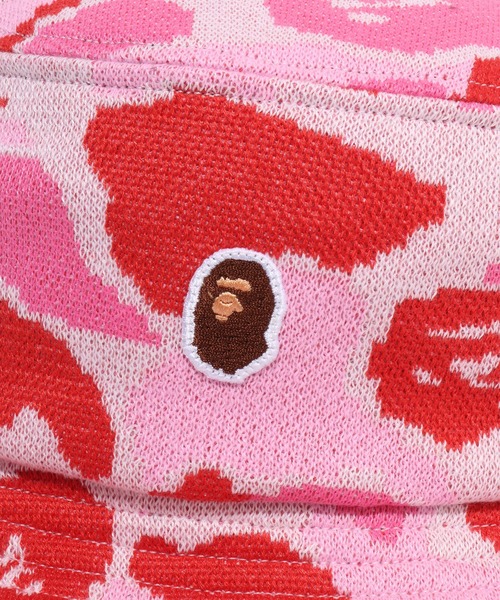 A BATHING APE(アベイシングエイプ)の「ONE POINT ABC CAMO JACQUARD KNIT BUCKET HAT(ハット・メンズ・ピンク/ブルー/グリーン・MEDIUM/LARGE)」の9枚目の写真