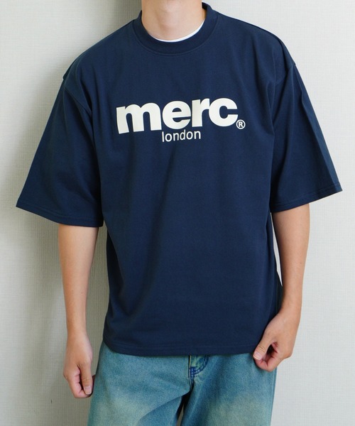 merc london（メルクロンドン）の「ｍerc london　2タイプ オーバル＆フロントロゴ ハーフスリーブTシャツ（Tシャツ/カットソー・メンズ・ブラック/ホワイト/ホワイト系その他/ブラック系その他/ネイビー系1/ネイビー系・LARGE/MEDIUM）」の6枚目の写真
