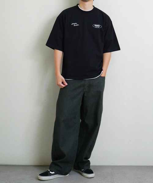 merc london（メルクロンドン）の「ｍerc london　2タイプ オーバル＆フロントロゴ ハーフスリーブTシャツ（Tシャツ/カットソー・メンズ・ブラック/ホワイト/ホワイト系その他/ブラック系その他/ネイビー系1/ネイビー系・LARGE/MEDIUM）」の22枚目の写真