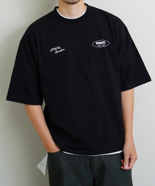 merc london（メルクロンドン）の「ｍerc london　2タイプ オーバル＆フロントロゴ ハーフスリーブTシャツ（Tシャツ/カットソー・メンズ・ブラック/ホワイト/ホワイト系その他/ブラック系その他/ネイビー系1/ネイビー系・LARGE/MEDIUM）」の20枚目の写真
