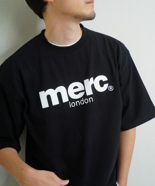 merc london（メルクロンドン）の「ｍerc london　2タイプ オーバル＆フロントロゴ ハーフスリーブTシャツ（Tシャツ/カットソー・メンズ・ブラック/ホワイト/ホワイト系その他/ブラック系その他/ネイビー系1/ネイビー系・LARGE/MEDIUM）」の9枚目の写真