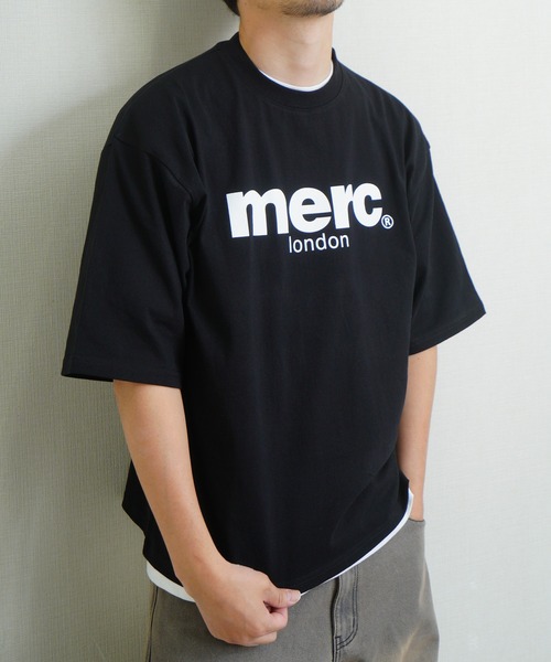 merc london（メルクロンドン）の「ｍerc london　2タイプ オーバル＆フロントロゴ ハーフスリーブTシャツ（Tシャツ/カットソー・メンズ・ブラック/ホワイト/ホワイト系その他/ブラック系その他/ネイビー系1/ネイビー系・LARGE/MEDIUM）」の10枚目の写真