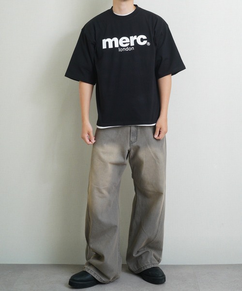 merc london（メルクロンドン）の「ｍerc london　2タイプ オーバル＆フロントロゴ ハーフスリーブTシャツ（Tシャツ/カットソー・メンズ・ブラック/ホワイト/ホワイト系その他/ブラック系その他/ネイビー系1/ネイビー系・LARGE/MEDIUM）」の12枚目の写真