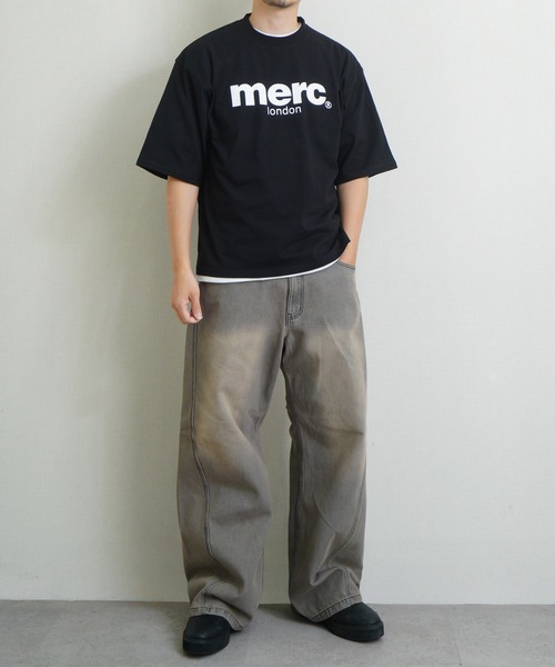 merc london（メルクロンドン）の「ｍerc london　2タイプ オーバル＆フロントロゴ ハーフスリーブTシャツ（Tシャツ/カットソー・メンズ・ブラック/ホワイト/ホワイト系その他/ブラック系その他/ネイビー系1/ネイビー系・LARGE/MEDIUM）」の13枚目の写真