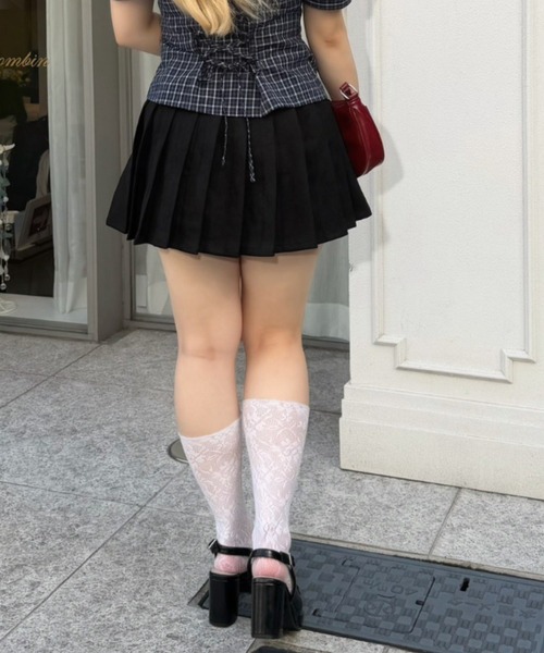 APPORTE PAR LES MARCHES(アポルテパーレマルシェ)の「こなれ感抜群のプリーツミニスカート(スカート・レディース・ブラック/キャメル・SMALL/MEDIUM)」の7枚目の写真