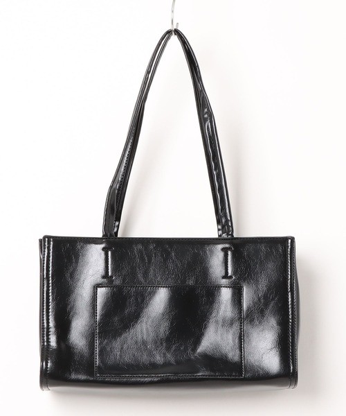 apres jour mignon(アプレジュールミニョン)の「【apresjour mignon×ARIAZ】フェイクレザースクエアバッグ(ハンドバッグ・レディース・ブラック/オフホワイト・ONESIZE)」の7枚目の写真