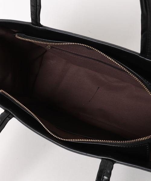 apres jour mignon(アプレジュールミニョン)の「【apresjour mignon×ARIAZ】フェイクレザースクエアバッグ(ハンドバッグ・レディース・ブラック/オフホワイト・ONESIZE)」の10枚目の写真
