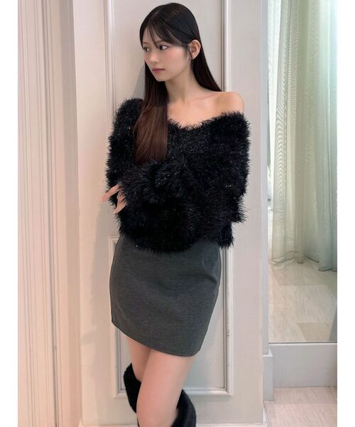 RESEXXY(リゼクシー)の「ポンチミニスカート(スカート・レディース・チャコールグレー/ブラック・FREE)」の16枚目の写真