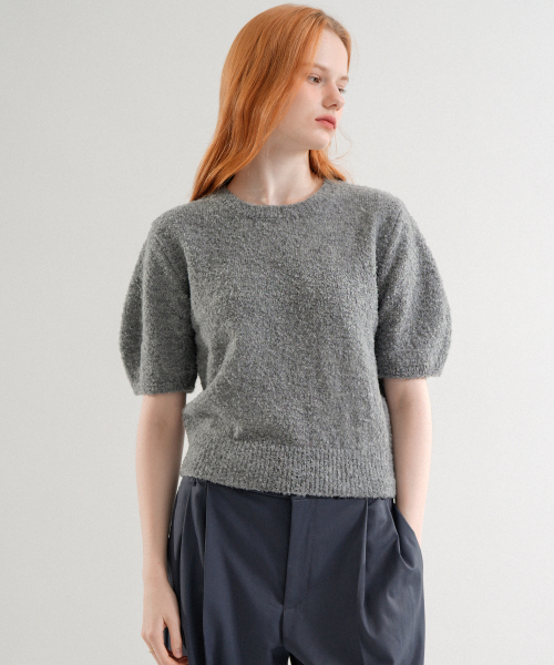 VLETI（ブレッティ）の「Loop Round Half Knit (Gray)（ニット/セーター・レディース・チャコールグレー・FREE）」の2枚目の写真