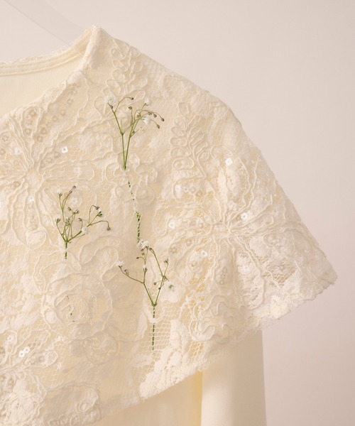 loin nuit(ロワンニュイ)の「spanglelace big collar blouse / スパンコールレースビッグカラーブラウス(シャツ/ブラウス・レディース・アイボリー・FREE)」の18枚目の写真