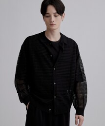 メッシュニットカーディガン