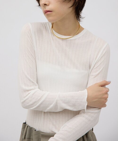 Whim Gazette(ウィムガゼット)の「【GEMINI】テレコカットソー(Tシャツ/カットソー・レディース・ブラック/オフホワイト・FREE)」の11枚目の写真