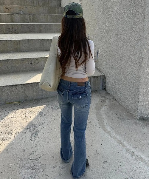 BLACKUP（ブラックアップ）の「[B-DENIM] LOW POCKET BOOTS-CUT 058（デニムパンツ・レディース・ブルー・LARGE/MEDIUM/SMALL）」の15枚目の写真