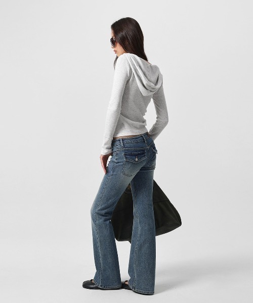 BLACKUP（ブラックアップ）の「[B-DENIM] LOW POCKET BOOTS-CUT 058（デニムパンツ・レディース・ブルー・LARGE/MEDIUM/SMALL）」の18枚目の写真