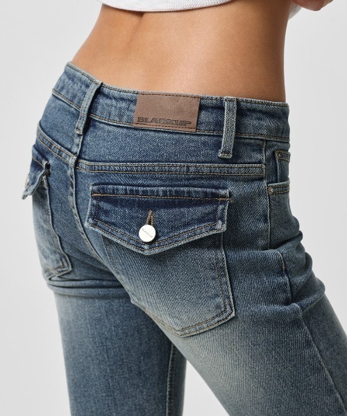 BLACKUP（ブラックアップ）の「[B-DENIM] LOW POCKET BOOTS-CUT 058（デニムパンツ・レディース・ブルー・LARGE/MEDIUM/SMALL）」の14枚目の写真