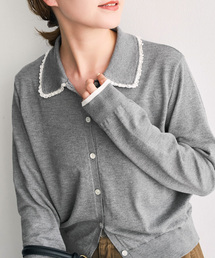 Spick & Span | 《一部店舗+WEB限定》フリルレースポロシャツニットカーディガン(カーディガン/ボレロ)