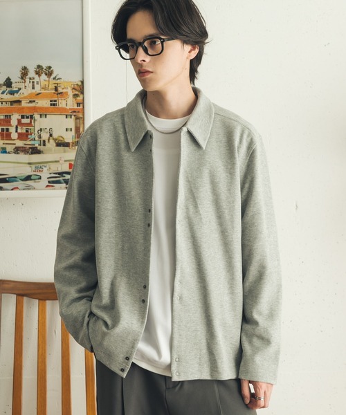 SENSE OF PLACE by URBAN RESEARCH(センスオブプレイスバイアーバンリサーチ)の「リングドットカットカーディガン(カーディガン/ボレロ・メンズ・グレー/ネイビー/イエロー・MEDIUM/LARGE)」の6枚目の写真
