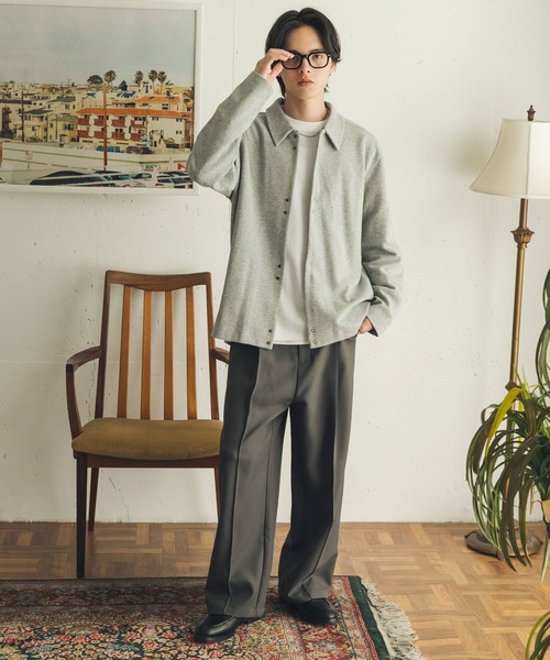 SENSE OF PLACE by URBAN RESEARCH(センスオブプレイスバイアーバンリサーチ)の「リングドットカットカーディガン(カーディガン/ボレロ・メンズ・グレー/ネイビー/イエロー・MEDIUM/LARGE)」の10枚目の写真