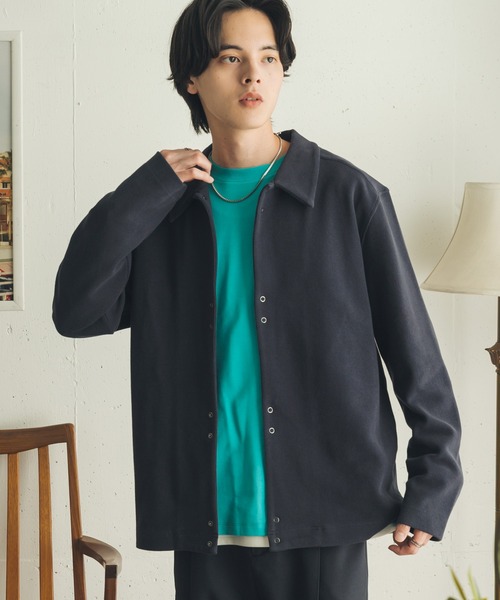 SENSE OF PLACE by URBAN RESEARCH(センスオブプレイスバイアーバンリサーチ)の「リングドットカットカーディガン(カーディガン/ボレロ・メンズ・グレー/ネイビー/イエロー・MEDIUM/LARGE)」の13枚目の写真