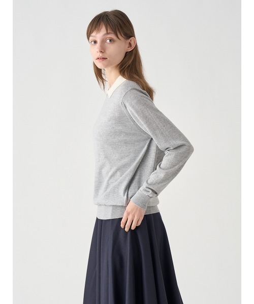 JOHN SMEDLEY(ジョンスメドレー)の「バイカラークレリック長袖ニットポロシャツ(ポロシャツ・レディース・その他・S/M)」の6枚目の写真