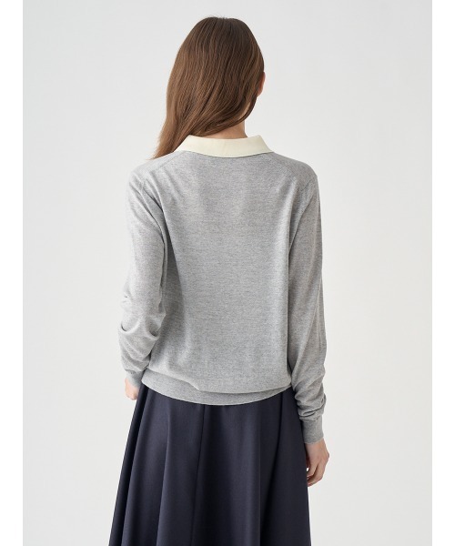 JOHN SMEDLEY(ジョンスメドレー)の「バイカラークレリック長袖ニットポロシャツ(ポロシャツ・レディース・その他・S/M)」の7枚目の写真