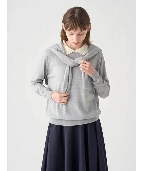JOHN SMEDLEY(ジョンスメドレー)の「バイカラークレリック長袖ニットポロシャツ(ポロシャツ・レディース・その他・S/M)」の9枚目の写真