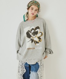 MIRROR STOKE | 【ZOZO限定】MIRROR FACE/FLOWER SWEATSHIRT/ミラーフェイス/フラワースウェットシャツ(スウェット)