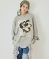 MIRROR STOKE（ミラーストーク）の「【ZOZO限定】MIRROR FACE/FLOWER SWEATSHIRT/ミラーフェイス/フラワースウェットシャツ（スウェット・MEDIUM）」