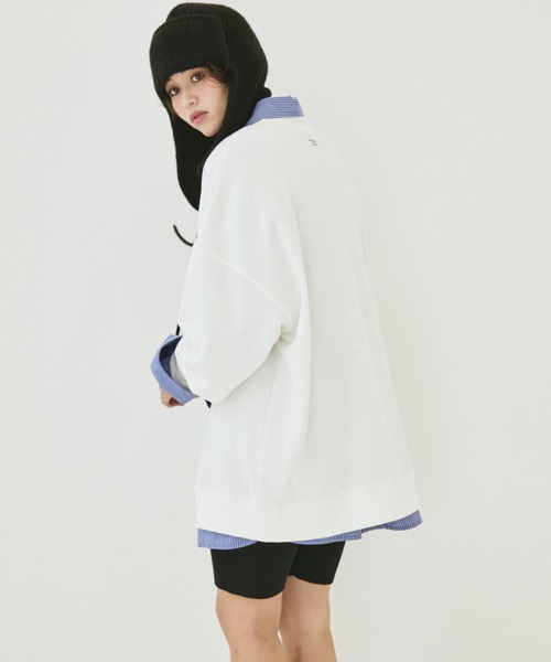 MIRROR STOKE(ミラーストーク)の「【ZOZO限定】MIRROR FACE/FLOWER SWEATSHIRT/ミラーフェイス/フラワースウェットシャツ(スウェット・レディース・グレー/オフホワイト・MEDIUM)」の10枚目の写真