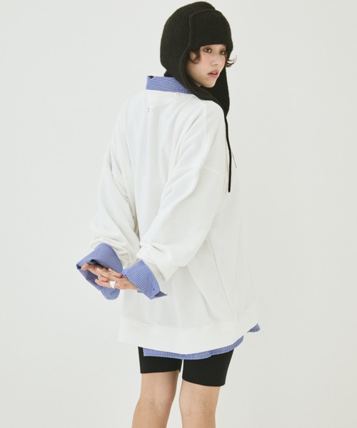 MIRROR STOKE(ミラーストーク)の「【ZOZO限定】MIRROR FACE/FLOWER SWEATSHIRT/ミラーフェイス/フラワースウェットシャツ(スウェット・レディース・グレー/オフホワイト・MEDIUM)」の14枚目の写真