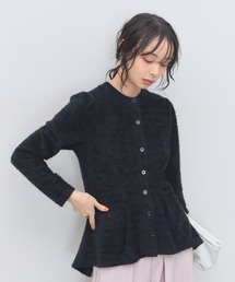 カットシャギーペプラムトップス