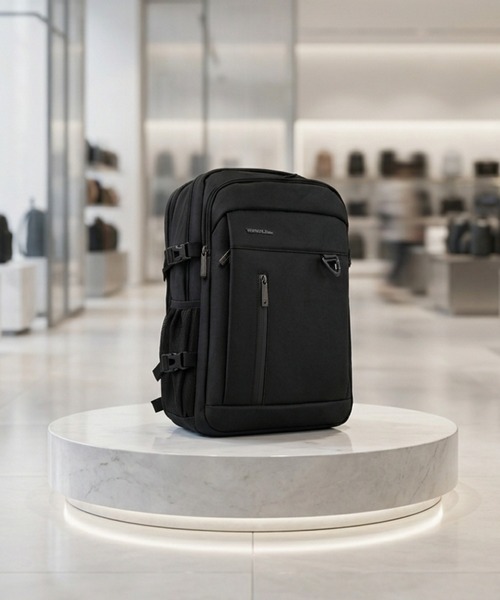Travel Time(トラベルタイム)の「【TRAVEL TIME 】PC収納・大容量・3WAYスクエアビジネスバッグ ビジネスリュック 通勤・出張対応 ユニセックス A4対応 USBポート付き(ビジネスバッグ・レディース・ブラック/ネイビー・FREE)」の17枚目の写真