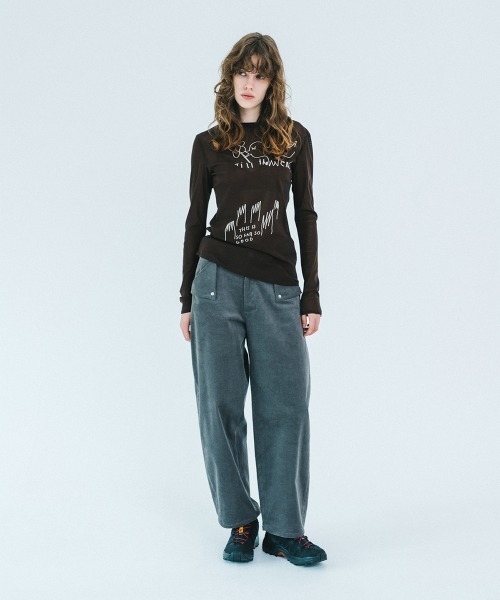 soduk(スドーク)の「【soduk】26AW新作 little bird mesh t-shirt / リトルバードメッシュTシャツ(Tシャツ/カットソー・レディース・Kelly Green/BROWN・ONE SIZE)」の5枚目の写真
