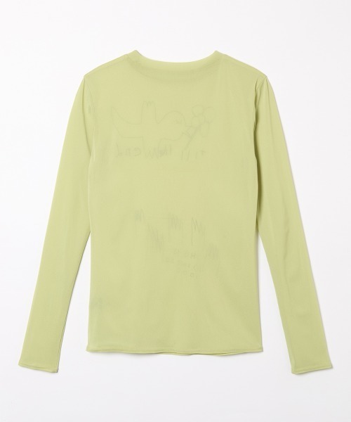 soduk(スドーク)の「【soduk】26AW新作 little bird mesh t-shirt / リトルバードメッシュTシャツ(Tシャツ/カットソー・レディース・Kelly Green/BROWN・ONE SIZE)」の7枚目の写真
