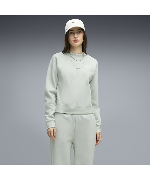 PUMA(プーマ)の「PUMA プーマ ウィメンズ ラウンジウェア コンフォート スウェットスーツ 上(ジャージ・レディース・オフホワイト/ブラック/ダークブラウン系・LARGE/X-SMALL/SMALL/MEDIUM)」の9枚目の写真