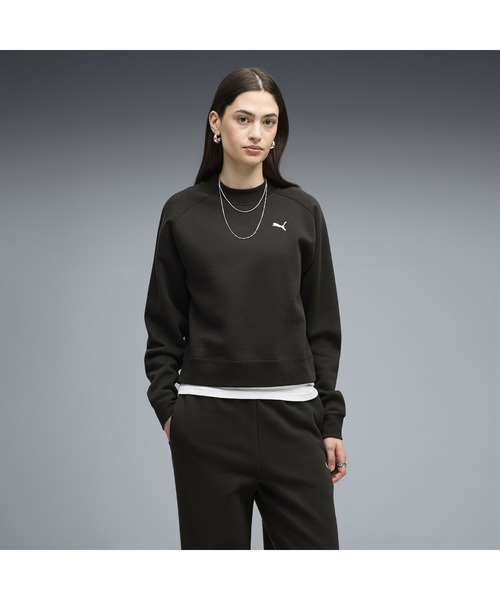 PUMA(プーマ)の「PUMA プーマ ウィメンズ ラウンジウェア コンフォート スウェットスーツ 上(ジャージ・レディース・オフホワイト/ブラック/ダークブラウン系・LARGE/X-SMALL/SMALL/MEDIUM)」の13枚目の写真