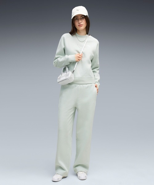 PUMA(プーマ)の「PUMA プーマ ウィメンズ ラウンジウェア コンフォート スウェットスーツ 上(ジャージ・レディース・オフホワイト/ブラック/ダークブラウン系・LARGE/X-SMALL/SMALL/MEDIUM)」の2枚目の写真