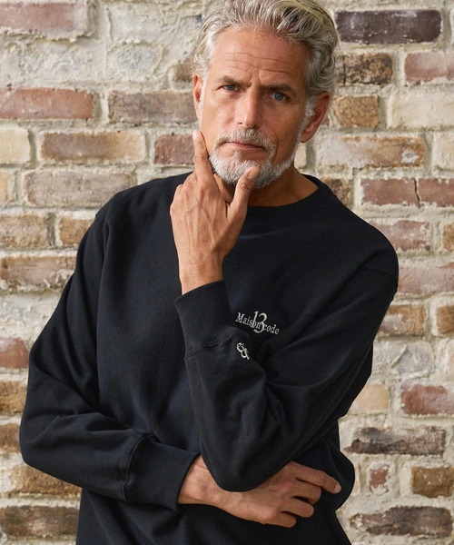 Maison code 13(メゾンコードサーティーン)の「msw1928- Twelve Ounce Brushed Fleece Sweatshirt トレーナー(M26W-20)(スウェット・メンズ・ホワイト/ブラック/アッシュ・M/L/XL/S)」の2枚目の写真