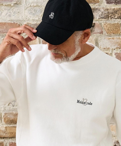 Maison code 13(メゾンコードサーティーン)の「msw1928- Twelve Ounce Brushed Fleece Sweatshirt トレーナー(M26W-20)(スウェット・メンズ・ホワイト/ブラック/アッシュ・M/L/XL/S)」の5枚目の写真
