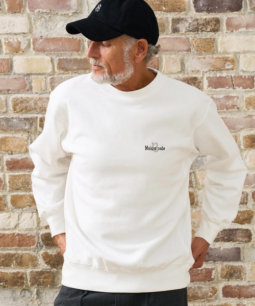 Maison code 13(メゾンコードサーティーン)の「msw1928- Twelve Ounce Brushed Fleece Sweatshirt トレーナー(M26W-20)(スウェット・メンズ・ホワイト/ブラック/アッシュ・M/L/XL/S)」の6枚目の写真