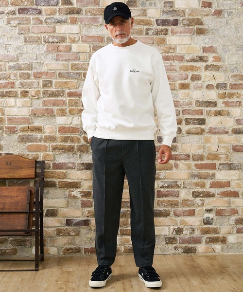 Maison code 13(メゾンコードサーティーン)の「msw1928- Twelve Ounce Brushed Fleece Sweatshirt トレーナー(M26W-20)(スウェット・メンズ・ホワイト/ブラック/アッシュ・M/L/XL/S)」の7枚目の写真