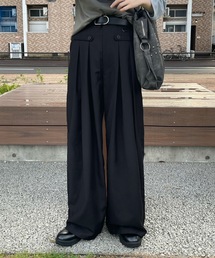 NEIR（ネア）の「【NEIR/ネア】タブデザイン2タックワイドスラックスパンツ（スラックス）」