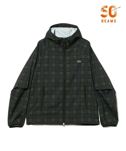 LACOSTE(ラコステ)の「【別注】LACOSTE / Plaid Hooded Jacket(ブルゾン・メンズ・ベージュ/ネイビー・SMALL/MEDIUM/LARGE/X-LARGE)」の2枚目の写真
