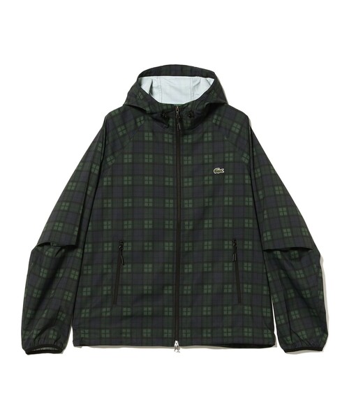 LACOSTE(ラコステ)の「【別注】LACOSTE / Plaid Hooded Jacket(ブルゾン・メンズ・ベージュ/ネイビー・SMALL/MEDIUM/LARGE/X-LARGE)」の3枚目の写真