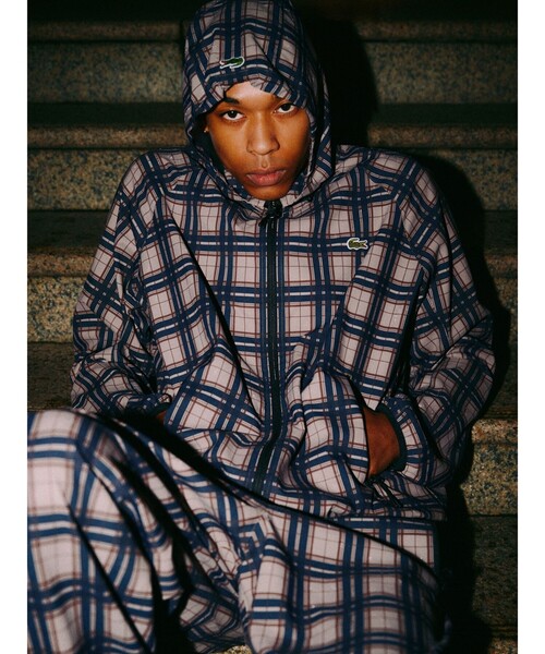 LACOSTE(ラコステ)の「【別注】LACOSTE / Plaid Hooded Jacket(ブルゾン・メンズ・ベージュ/ネイビー・SMALL/MEDIUM/LARGE/X-LARGE)」の7枚目の写真
