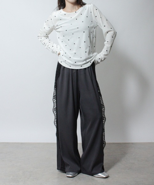 Social GIRL(ソーシャルガール)の「ドット べロアトップス プルオーバー 長袖(Tシャツ/カットソー・レディース・ブラウン/ブラック/オフホワイト・M)」の16枚目の写真