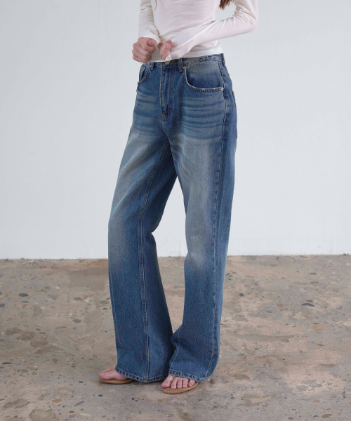 SSIN AND LEE(シンアンドリー)の「Hailey ウォッシュドデニムパンツ ミッドブルー(デニムパンツ・レディース・その他・SMALL/MEDIUM)」の8枚目の写真